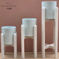 Stand de madera acabado blanco avejentado (6088228798658)