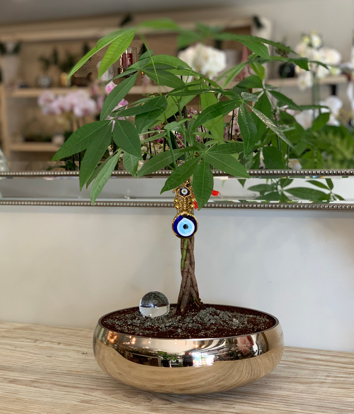 Gold money tree + ojo turco y bola de cristal (6125073367234)